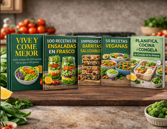 Pack 5 libros - Recetas Saludables +10 BONOS de Regalo🎁